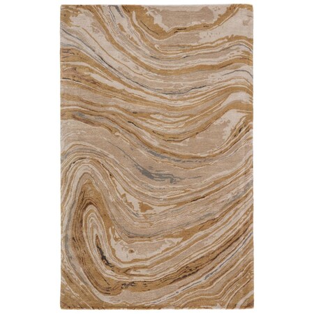 Jaipur Living 8 x 11 ft. Atha Handmade Abstract Gold & Beige Area Rug RUG145776